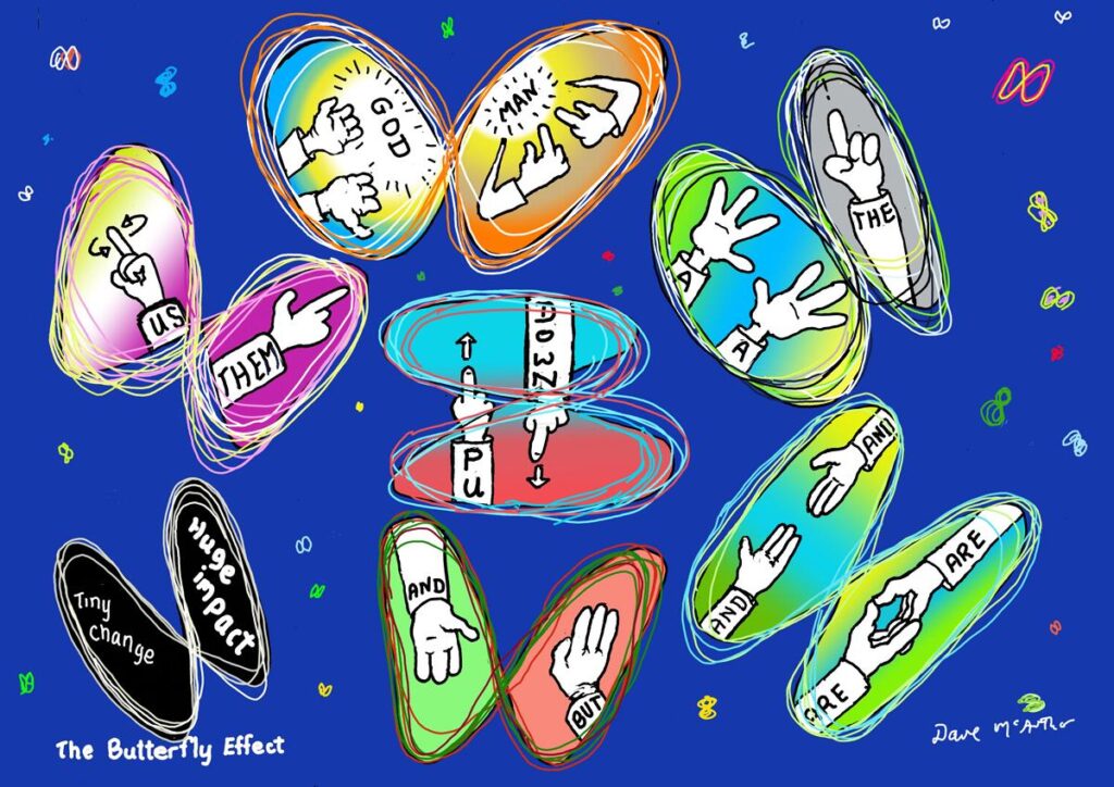 The Butterfly Effect Word systems are no different to weather systems and all other phenomena in that a small change in the system can generate massive system change.